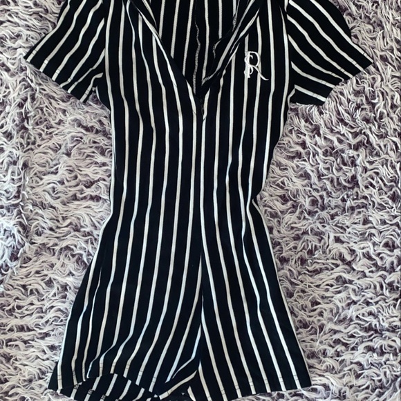 So Real Black and White Romper - Picture 2 of 5